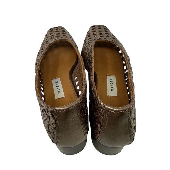 Miista Bronze Woven Heels - Picture 2 of 5
